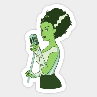 Bride of Frankenstein Lounge Singer Sticker